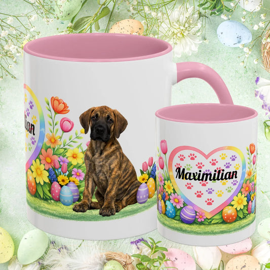 Shop our great dane brindle puppy easter mug featuring the 11oz style option from MySisterIsASurvivor.