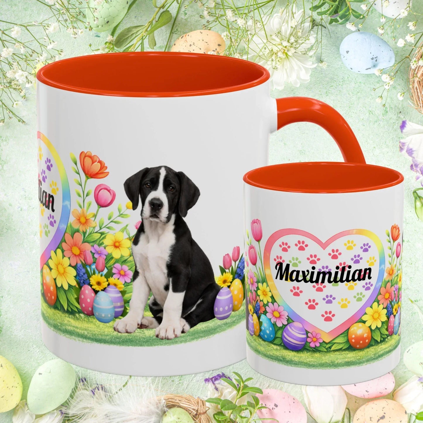 Shop our great dane mantle puppy easter mug featuring the 11oz style option from MySisterIsASurvivor.