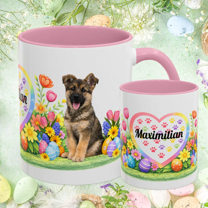 Shop our german shepherd sable puppy easter mug featuring the 11oz style option from MySisterIsASurvivor.