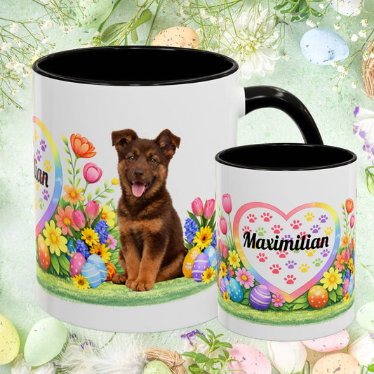Shop our german shepherd liver chocolate puppy easter mug featuring the 11oz style option from MySisterIsASurvivor.