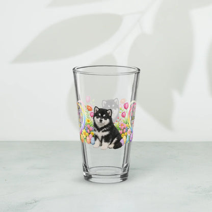Shop our premium alaskan malamute black white easter puppy pint glass from MySisterIsASurvivor.