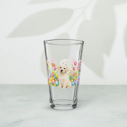 Shop our premium labrador retriever pale buttermilk easter puppy pint glass from MySisterIsASurvivor.