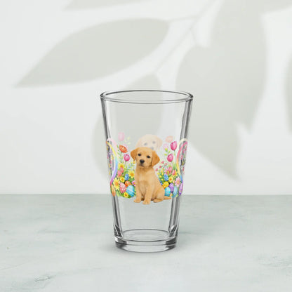 Shop our premium labrador retriever yellow golden easter puppy pint glass from MySisterIsASurvivor.