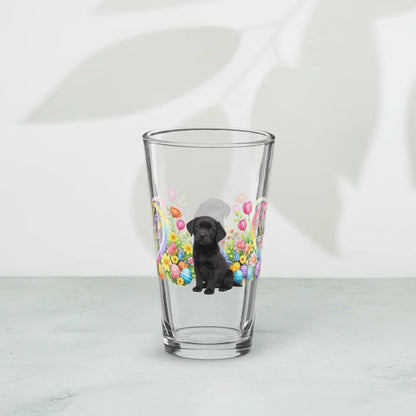 Shop our premium labrador retriever black easter puppy pint glass from MySisterIsASurvivor.