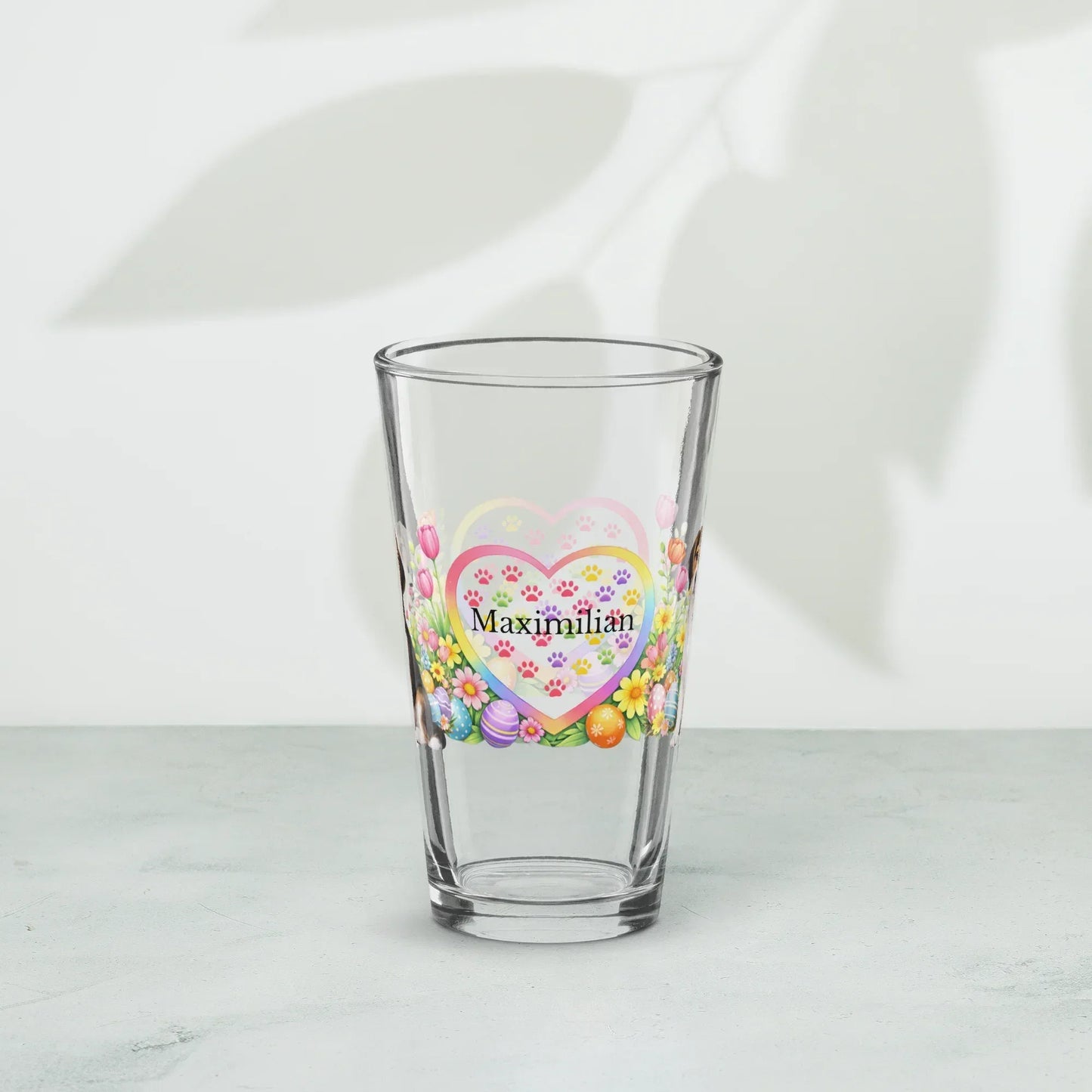 Shop our premium american foxhound tri color easter puppy pint glass from MySisterIsASurvivor.