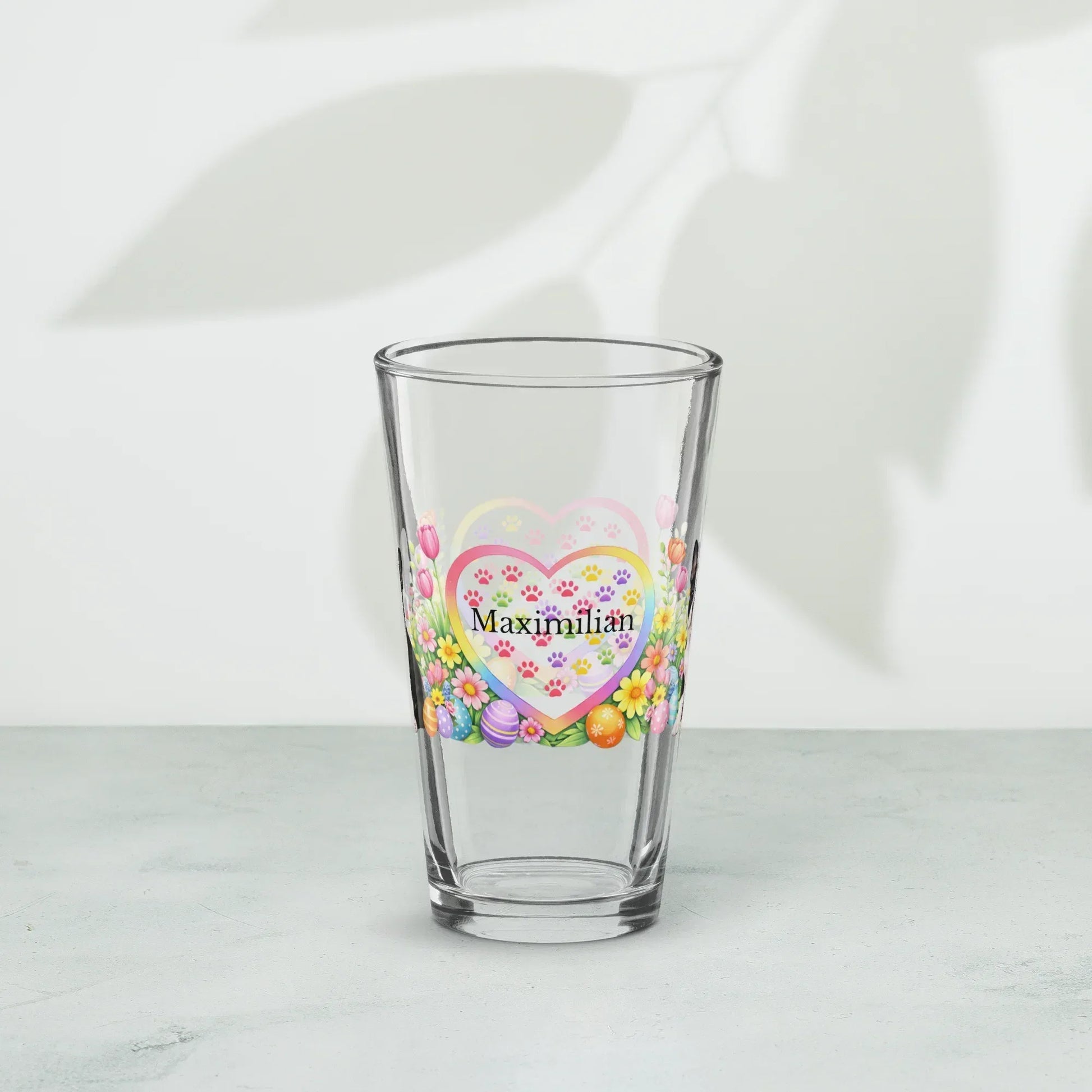 Shop our premium boston terrier black and white easter puppy pint glass from MySisterIsASurvivor.