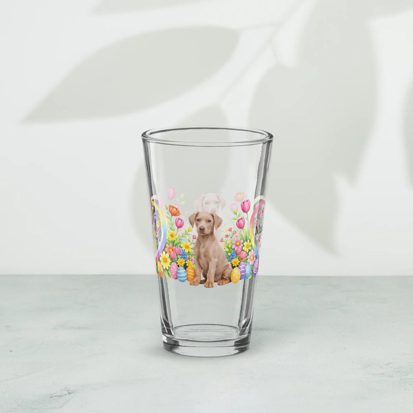 Shop our premium doberman melanistic fawn easter puppy pint glass from MySisterIsASurvivor.