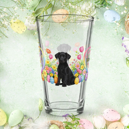 Shop our premium doberman melanistic black easter puppy pint glass from MySisterIsASurvivor.
