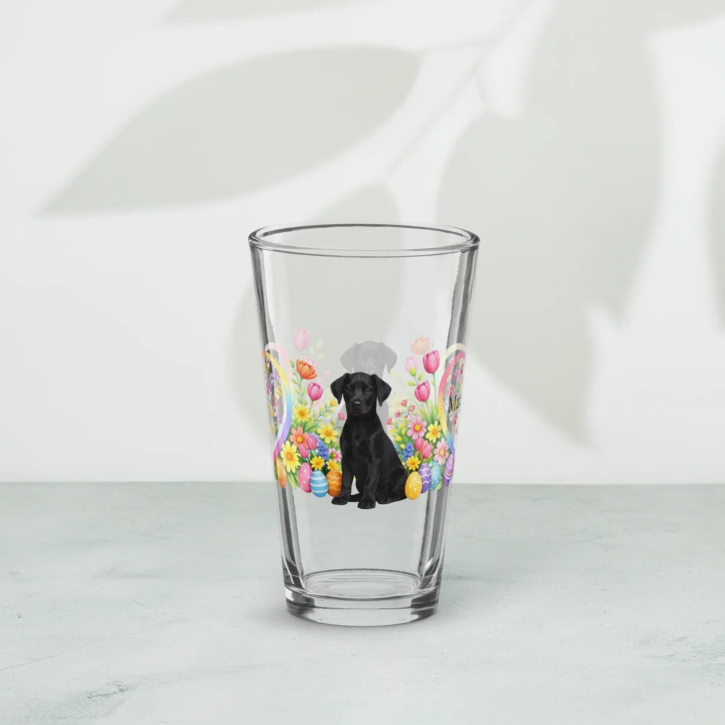 Shop our premium doberman melanistic black easter puppy pint glass from MySisterIsASurvivor.