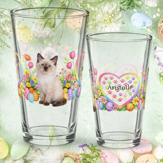 Shop our balinese easter kitten pint glass featuring the 16oz style option from MySisterIsASurvivor.