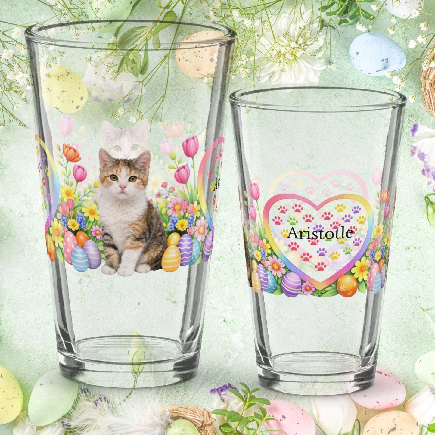 Shop our american wirehair easter kitten pint glass featuring the 16oz style option from MySisterIsASurvivor.
