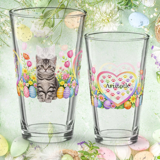 Shop our american shorthair easter kitten pint glass 1 featuring the 16oz style option from MySisterIsASurvivor.
