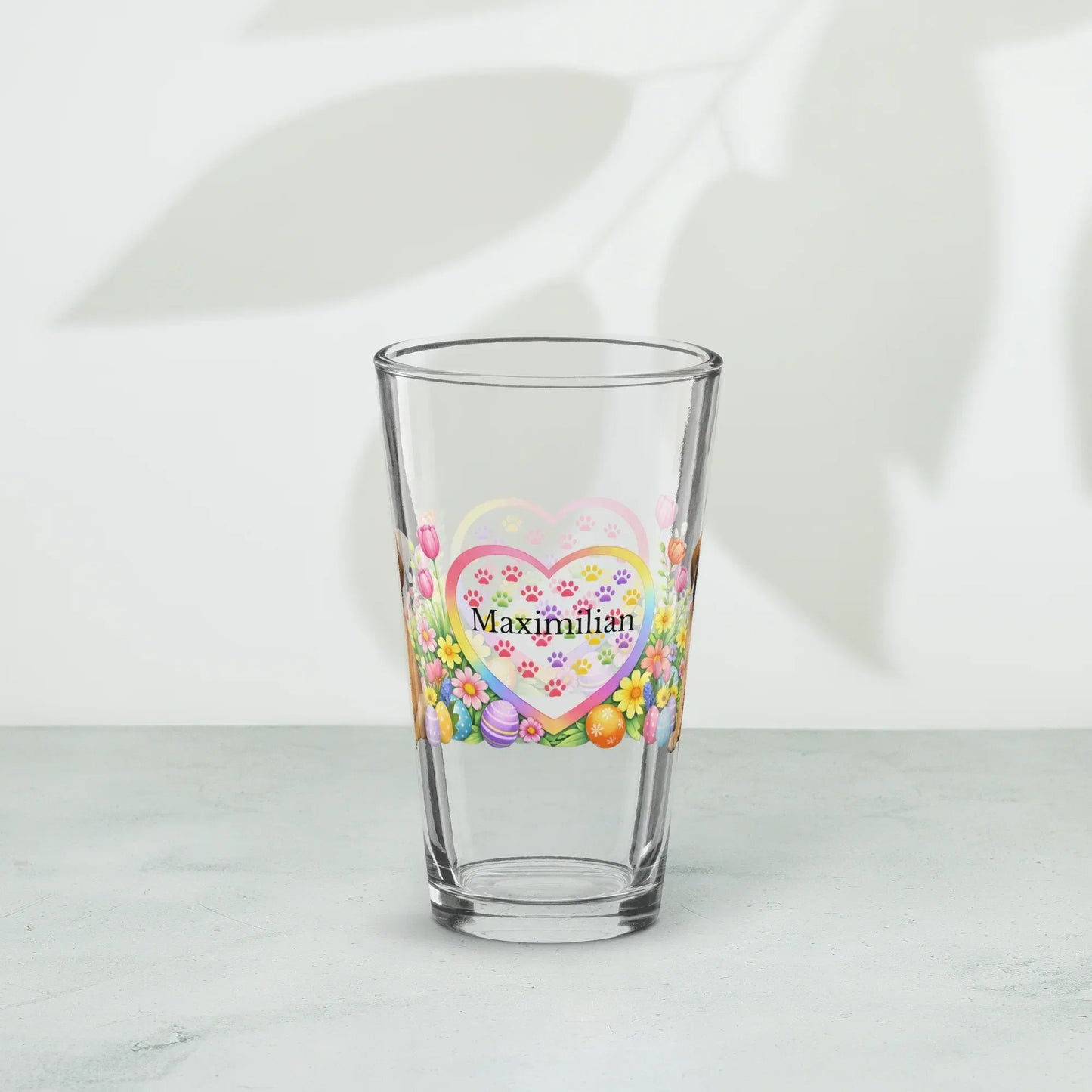 Shop our premium great dane fawn easter puppy pint glass from MySisterIsASurvivor.
