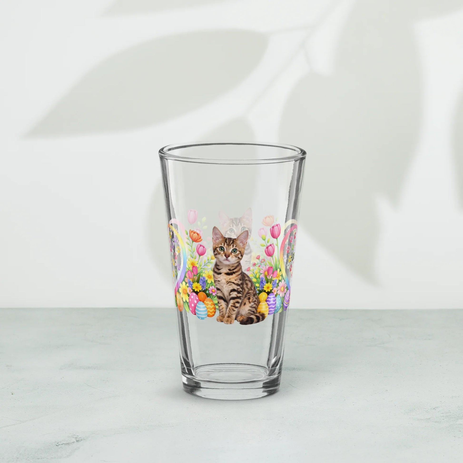 Shop our premium bengal easter kitten pint glass from MySisterIsASurvivor.