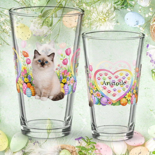 Shop our birman easter kitten pint glass featuring the 16oz style option from MySisterIsASurvivor.