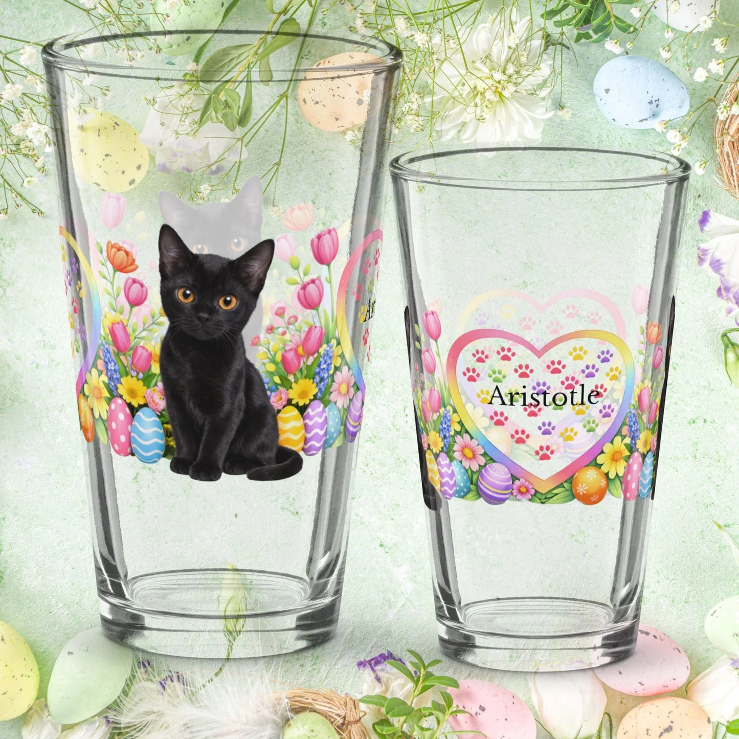 Shop our bombay easter kitten pint glass featuring the 16oz style option from MySisterIsASurvivor.
