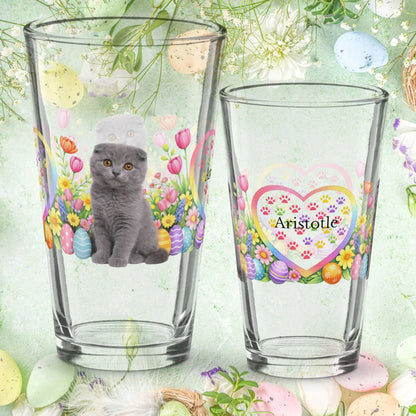 Shop our scottish fold easter kitten pint glass featuring the 16oz style option from MySisterIsASurvivor.