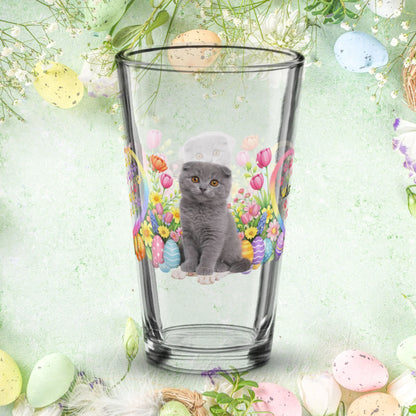 Shop our premium scottish fold easter kitten pint glass from MySisterIsASurvivor.