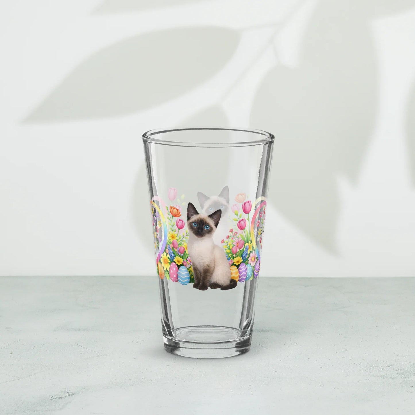 Shop our premium siamese easter kitten pint glass from MySisterIsASurvivor.