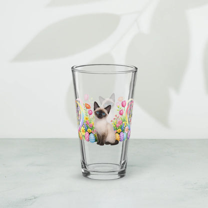 Shop our premium siamese easter kitten pint glass from MySisterIsASurvivor.
