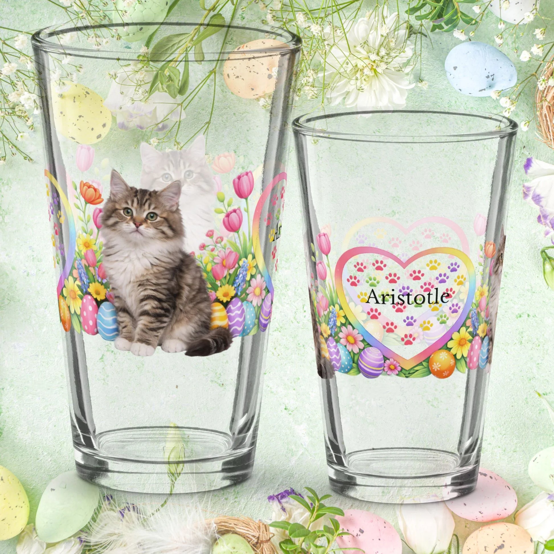 Shop our siberian easter kitten pint glass featuring the 16oz style option from MySisterIsASurvivor.