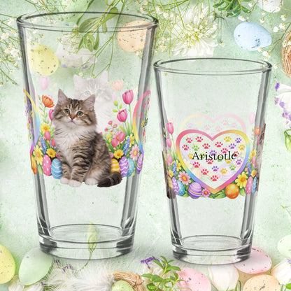 Shop our siberian easter kitten pint glass featuring the 16oz style option from MySisterIsASurvivor.