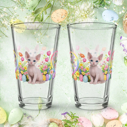 Shop our premium sphynx easter kitten pint glass from MySisterIsASurvivor.