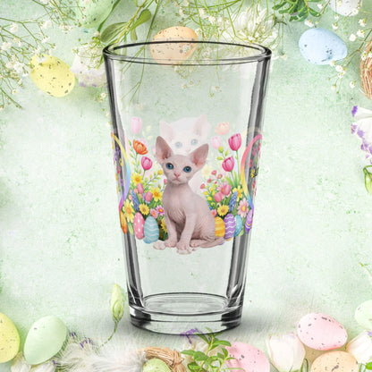 Shop our premium sphynx easter kitten pint glass from MySisterIsASurvivor.