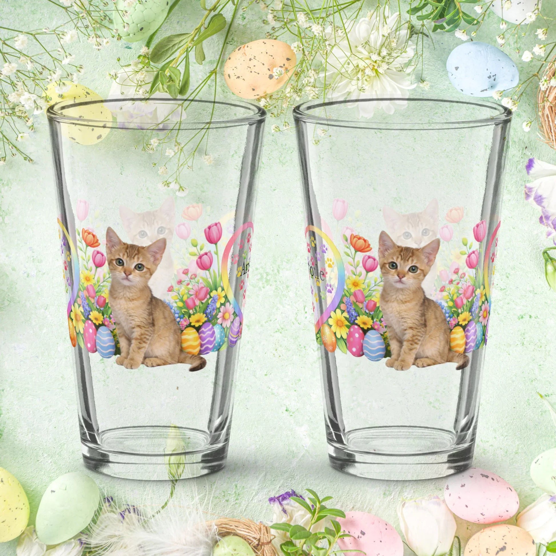 Shop our premium ceylon easter kitten pint glass from MySisterIsASurvivor.