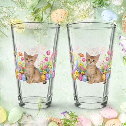 Shop our premium ceylon easter kitten pint glass from MySisterIsASurvivor.