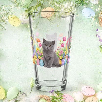 Shop our premium chartreux easter kitten pint glass from MySisterIsASurvivor.