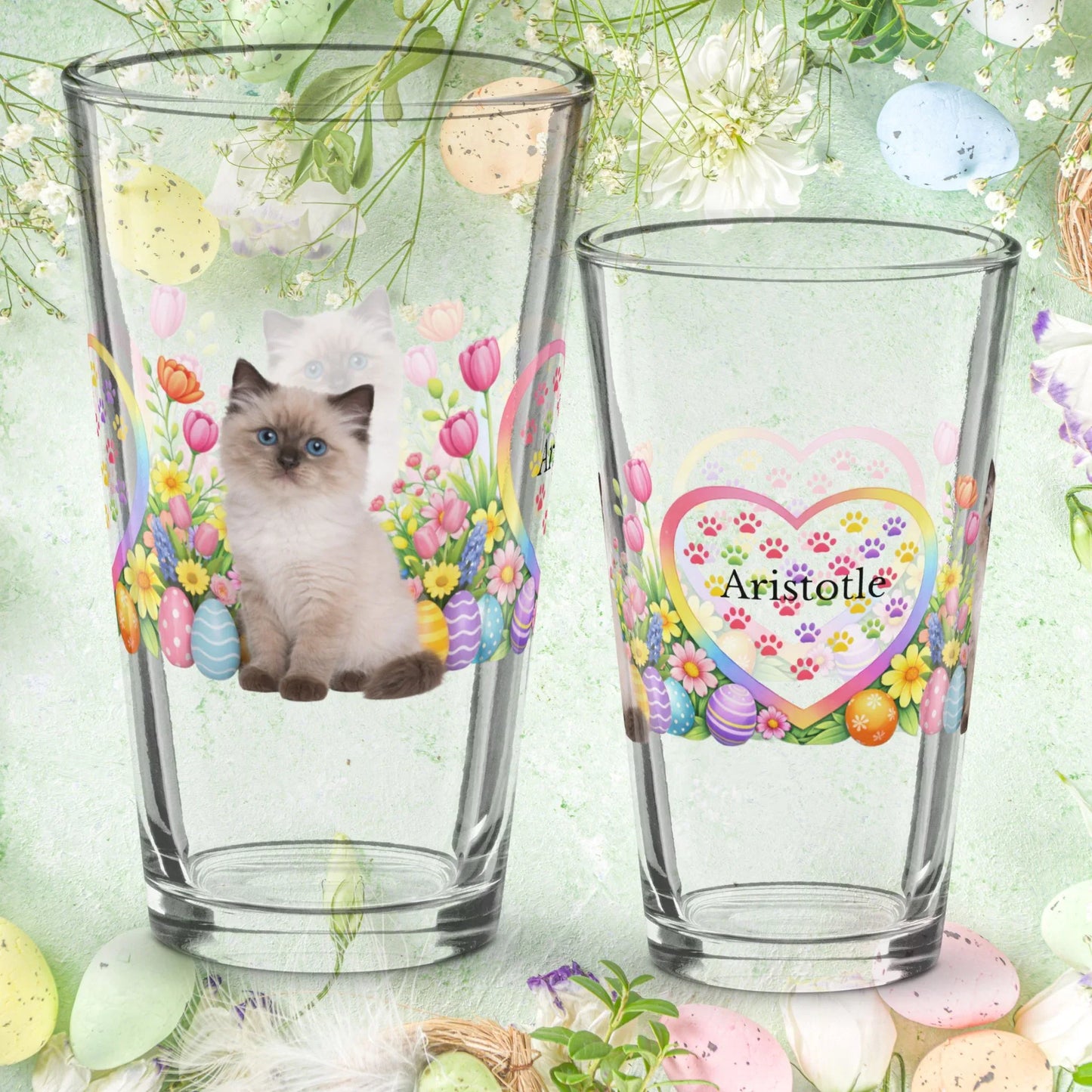 Shop our himalayan easter kitten pint glass featuring the 16oz style option from MySisterIsASurvivor.