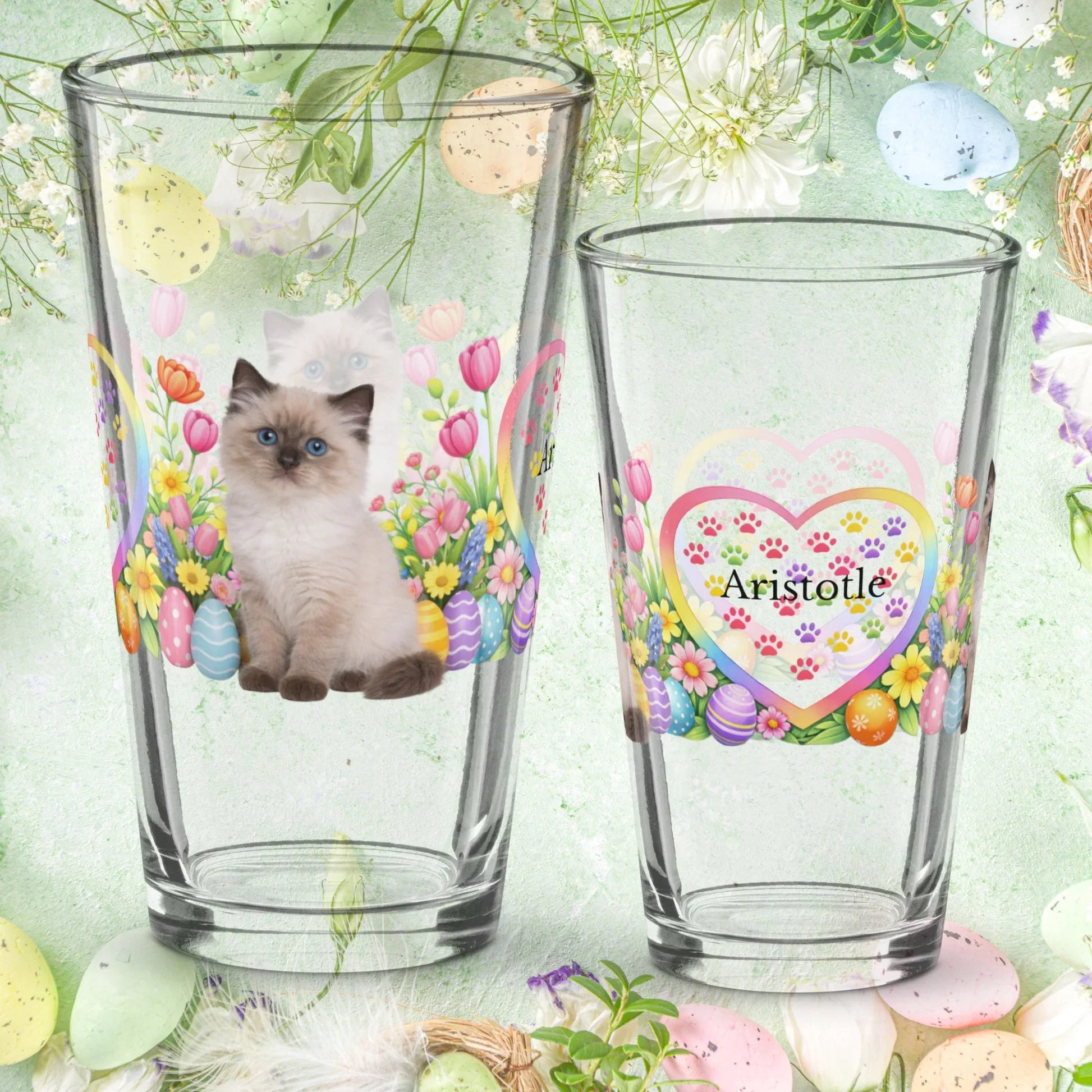 Shop our himalayan easter kitten pint glass featuring the 16oz style option from MySisterIsASurvivor.