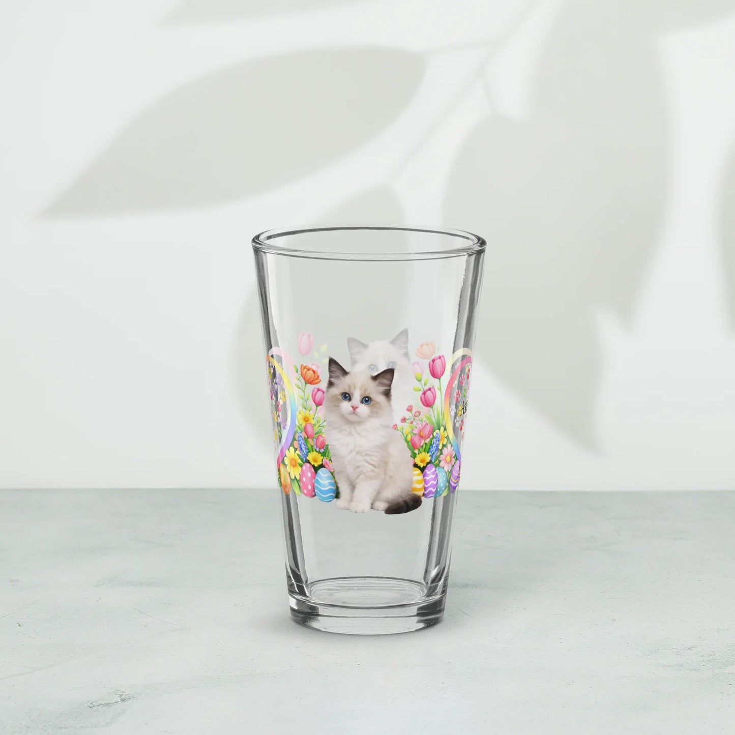 Shop our premium ragdoll easter kitten pint glass from MySisterIsASurvivor.