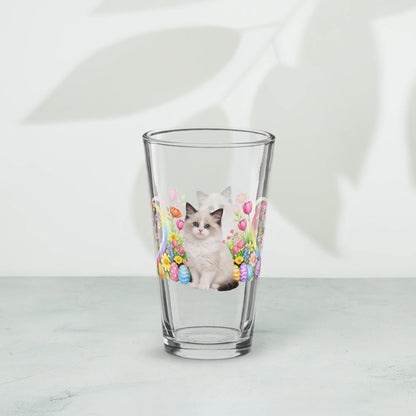 Shop our premium ragdoll easter kitten pint glass from MySisterIsASurvivor.