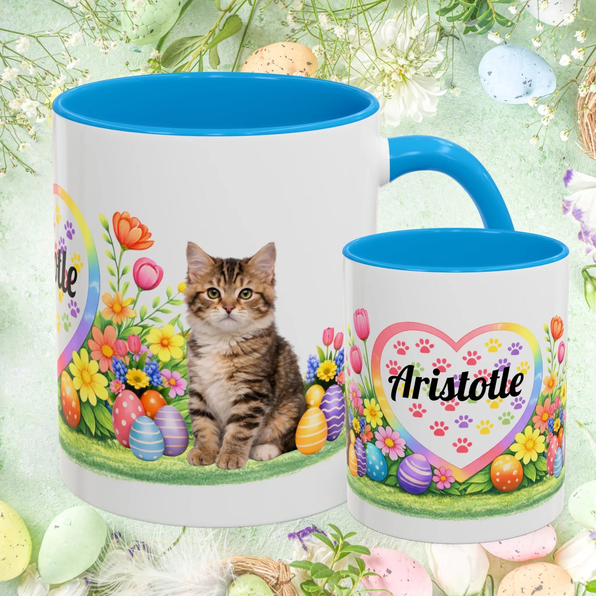 Shop our american bobtail kitten easter mug featuring the 11oz style option from MySisterIsASurvivor.