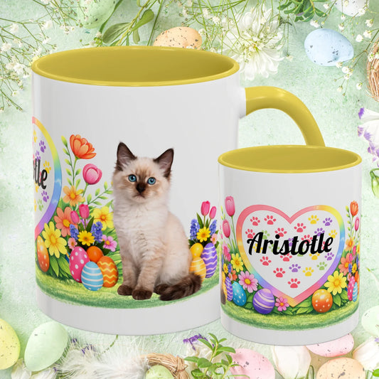 Shop our balinese kitten easter mug featuring the 11oz style option from MySisterIsASurvivor.