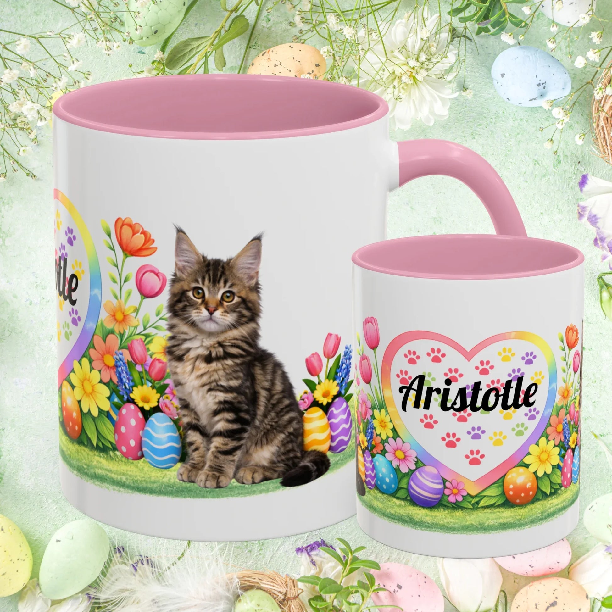 Shop our maine coon kitten easter mug featuring the 11oz style option from MySisterIsASurvivor.