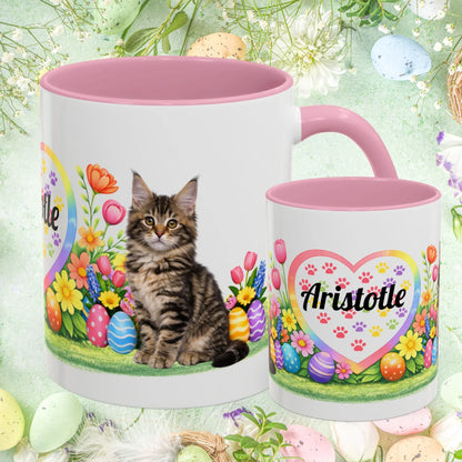 Shop our maine coon kitten easter mug featuring the 11oz style option from MySisterIsASurvivor.