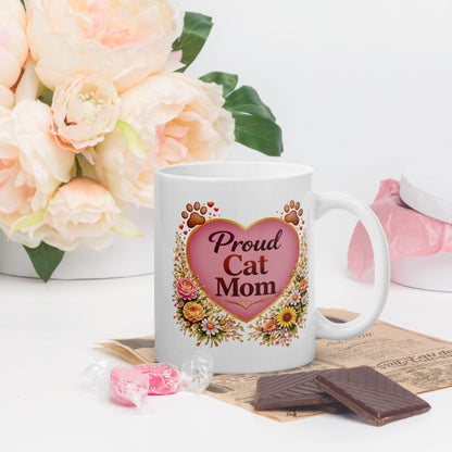 Shop our premium proud cat mom fur mom mug from MySisterIsASurvivor.