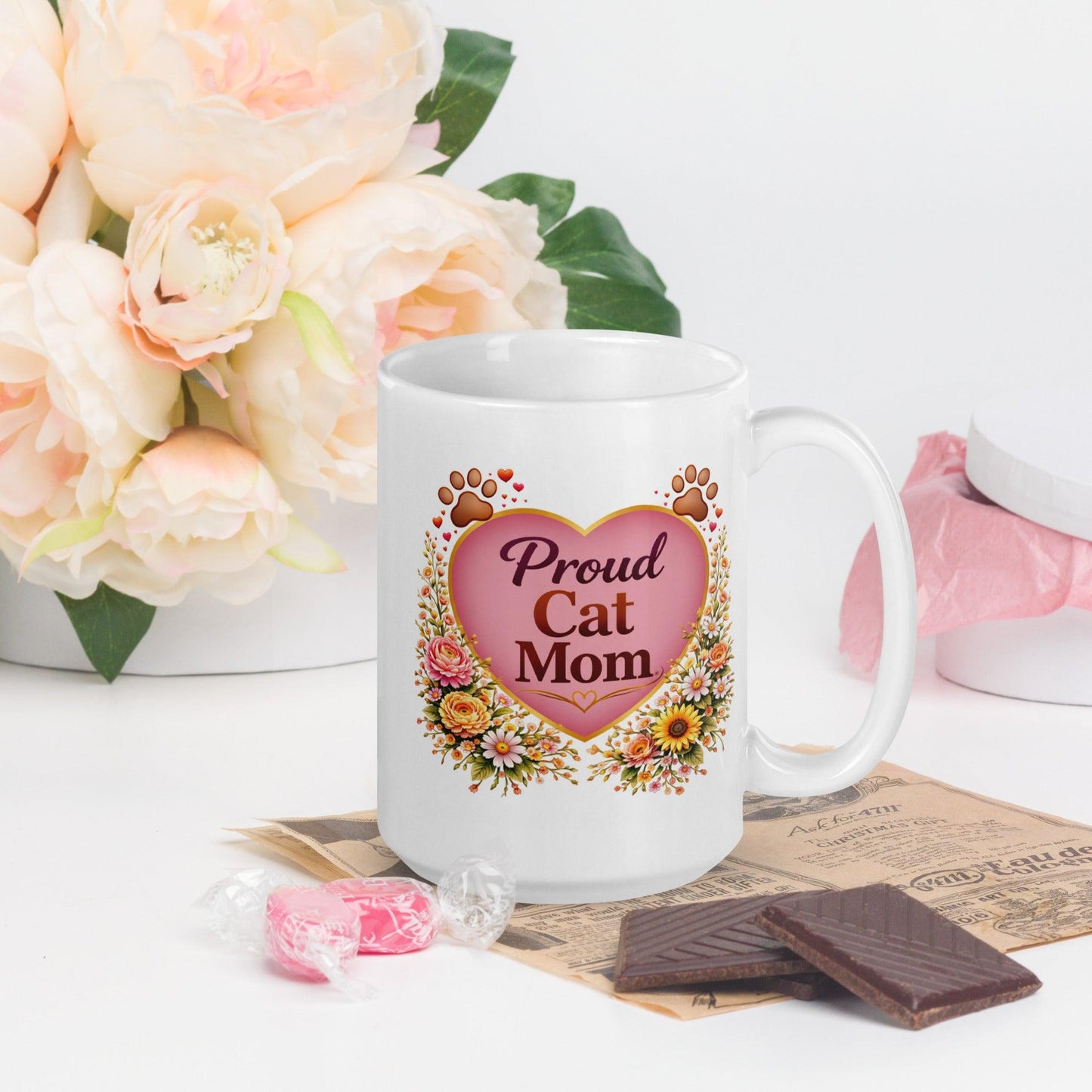 Shop our premium proud cat mom fur mom mug from MySisterIsASurvivor.