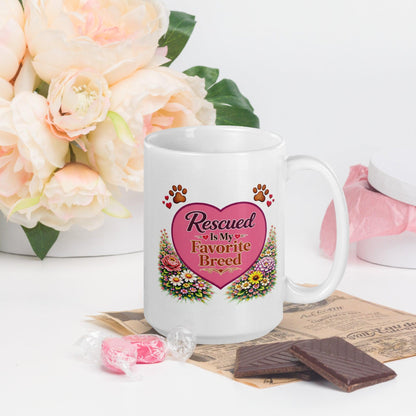 Shop our premium rescued is my favorite breed fur mom mug from MySisterIsASurvivor.