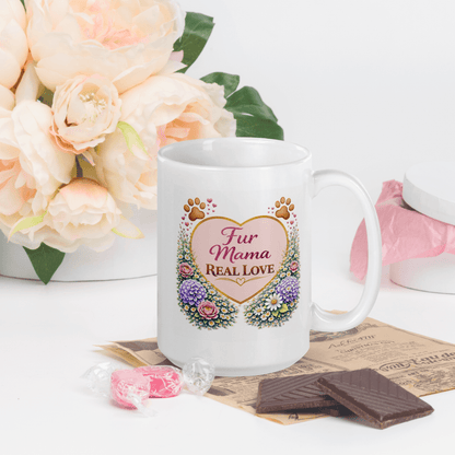 Shop our premium fur mama real love fur mom mug from MySisterIsASurvivor.