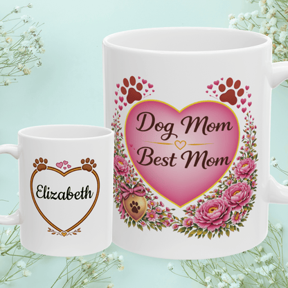 Shop our dog mom best mom fur mom mug featuring the 11oz style option from MySisterIsASurvivor.