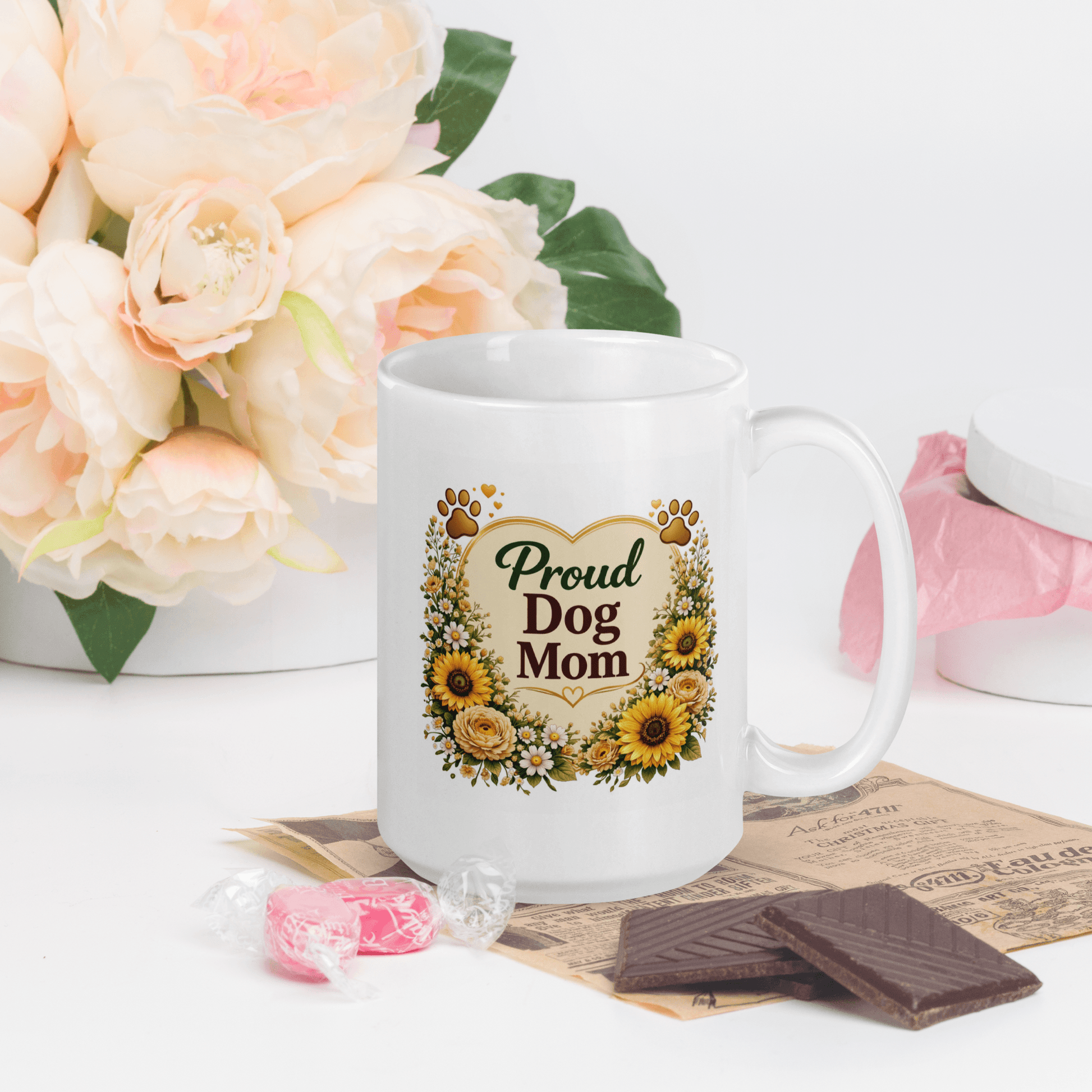 Shop our premium proud dog mom fur mom mug from MySisterIsASurvivor.
