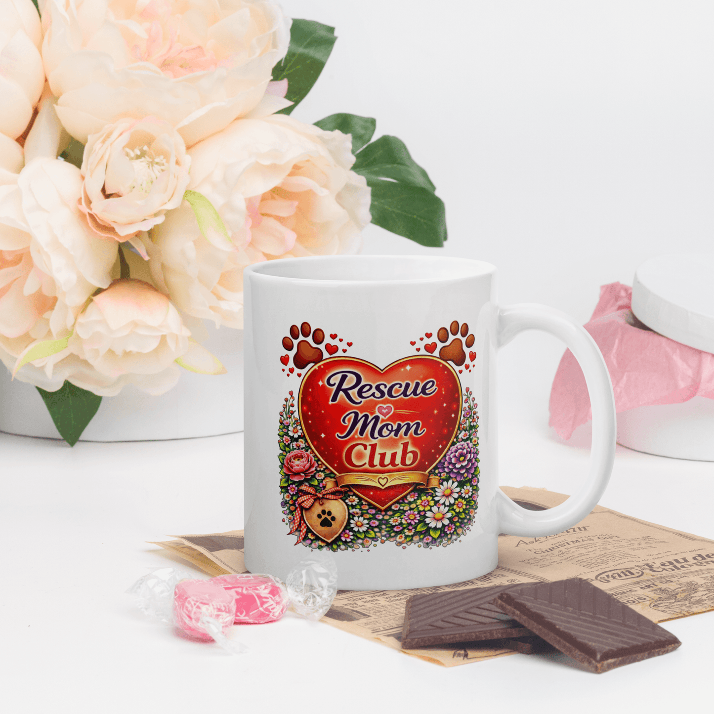 Shop our premium rescue mom club fur mom mug from MySisterIsASurvivor.