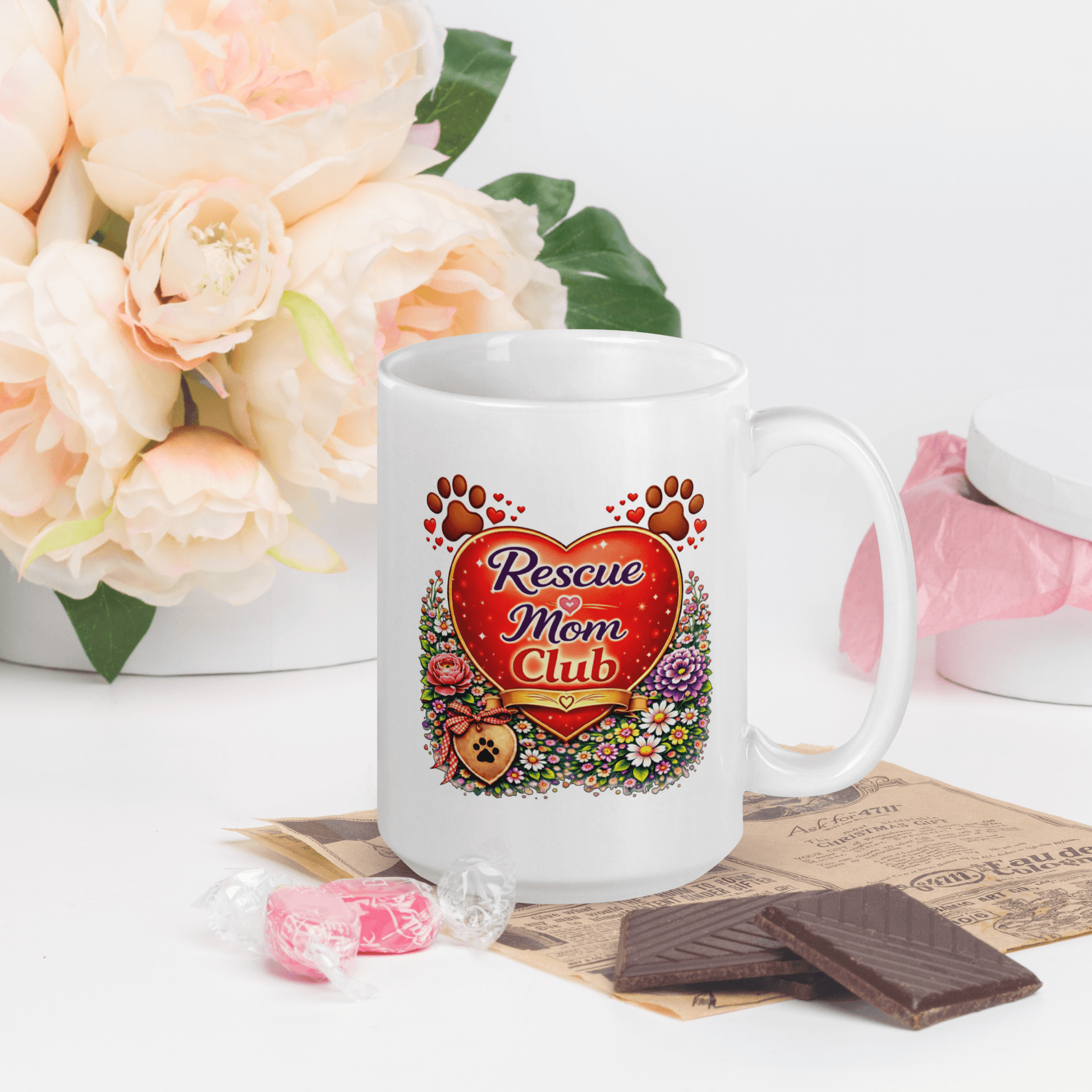 Shop our premium rescue mom club fur mom mug from MySisterIsASurvivor.