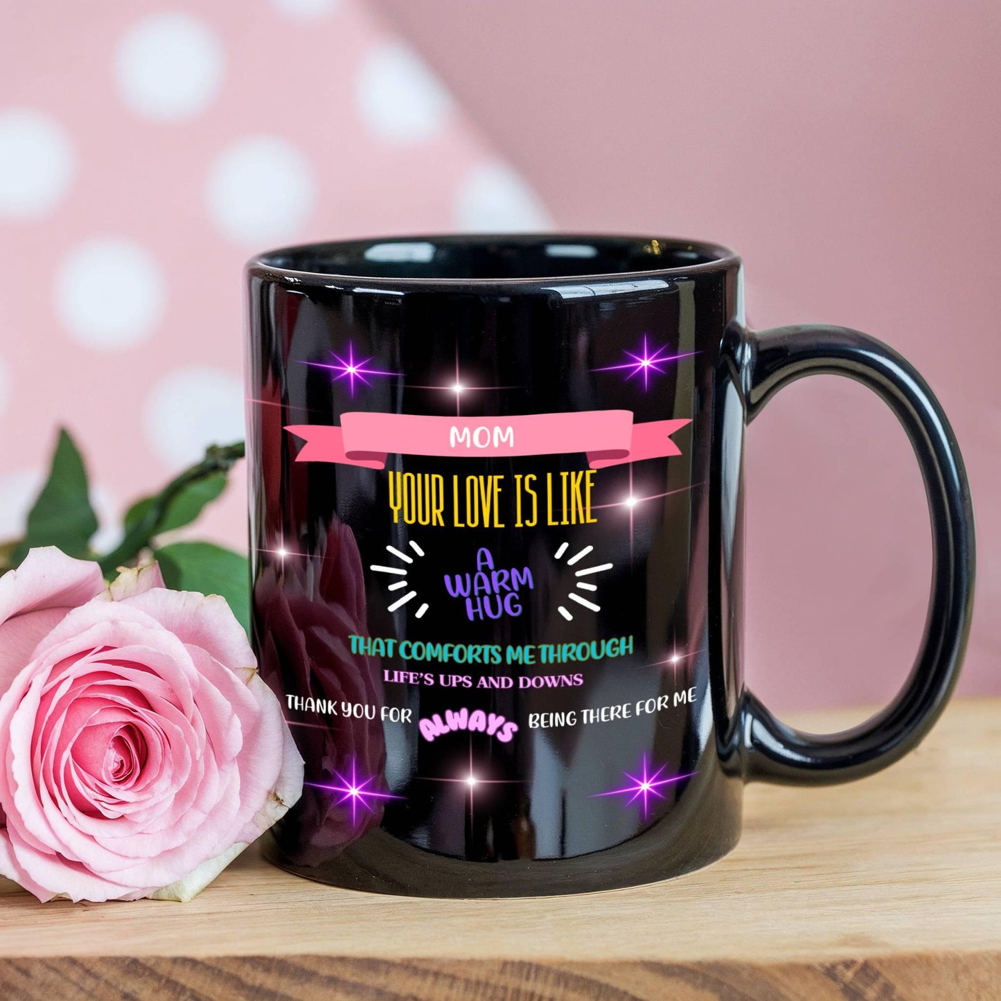 Shop our premium mom your love is like a warm hug mom mug from MySisterIsASurvivor.