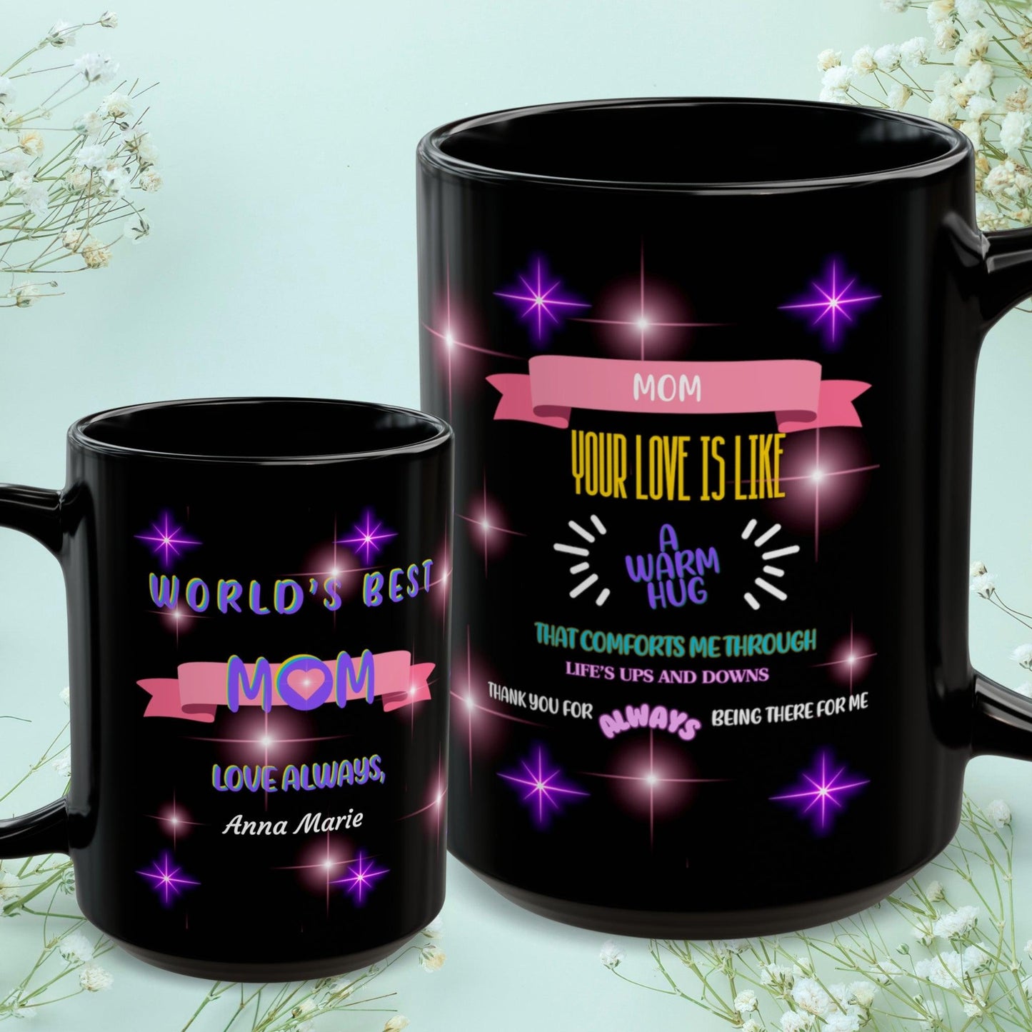 Shop our premium mom your love is like a warm hug mom mug from MySisterIsASurvivor.