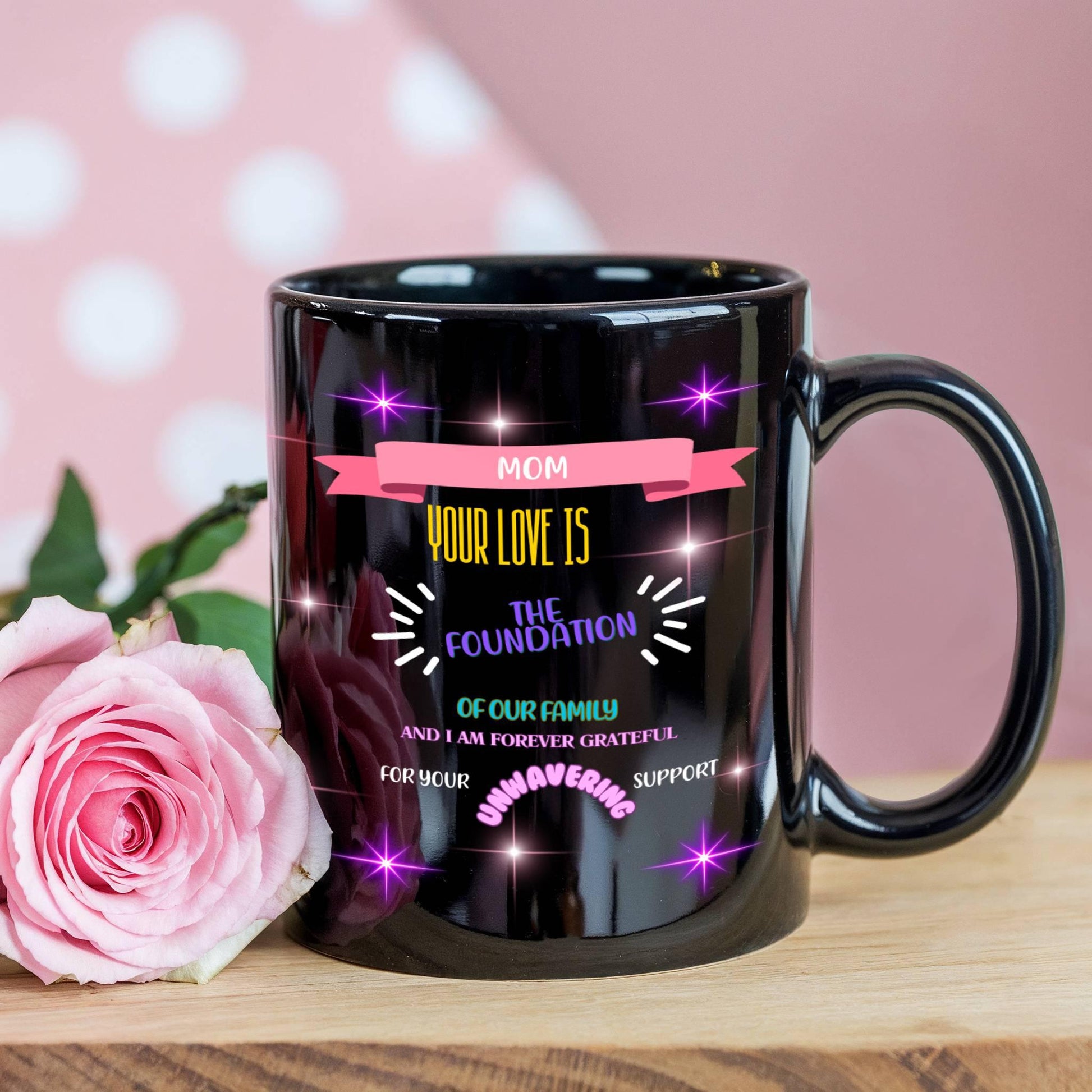 Shop our premium mom your love is the foundation mom mug from MySisterIsASurvivor.